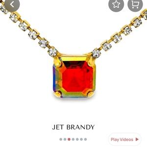 TOVA Rhys Square Nexklace - Jet Brandy